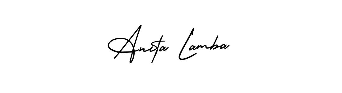 This is the best signature style for the Anita Lamba name. Also you like these signature font (AmerikaSignatureDemo-Regular). Mix name signature. Anita Lamba signature style 3 images and pictures png