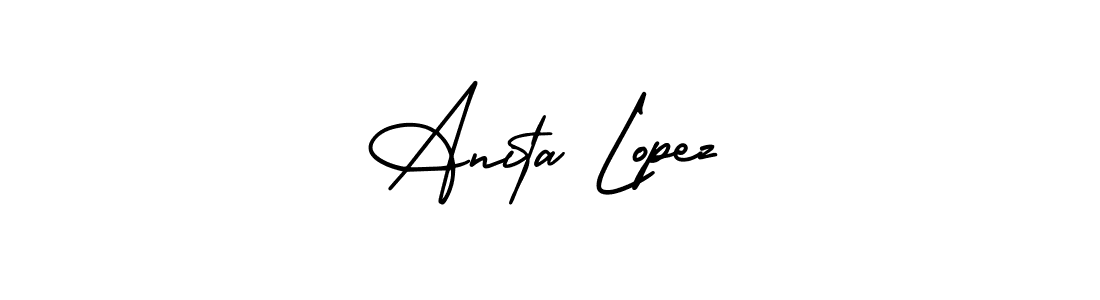 Anita Lopez stylish signature style. Best Handwritten Sign (AmerikaSignatureDemo-Regular) for my name. Handwritten Signature Collection Ideas for my name Anita Lopez. Anita Lopez signature style 3 images and pictures png