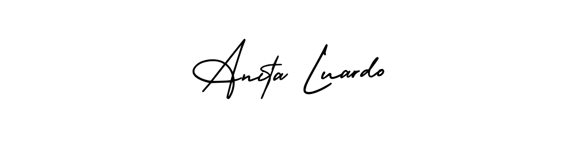 Best and Professional Signature Style for Anita Luardo. AmerikaSignatureDemo-Regular Best Signature Style Collection. Anita Luardo signature style 3 images and pictures png