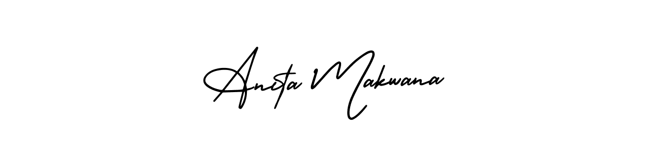 Anita Makwana stylish signature style. Best Handwritten Sign (AmerikaSignatureDemo-Regular) for my name. Handwritten Signature Collection Ideas for my name Anita Makwana. Anita Makwana signature style 3 images and pictures png