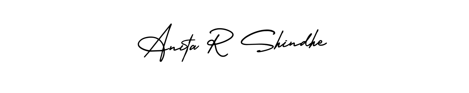 The best way (AmerikaSignatureDemo-Regular) to make a short signature is to pick only two or three words in your name. The name Anita R Shindhe include a total of six letters. For converting this name. Anita R Shindhe signature style 3 images and pictures png