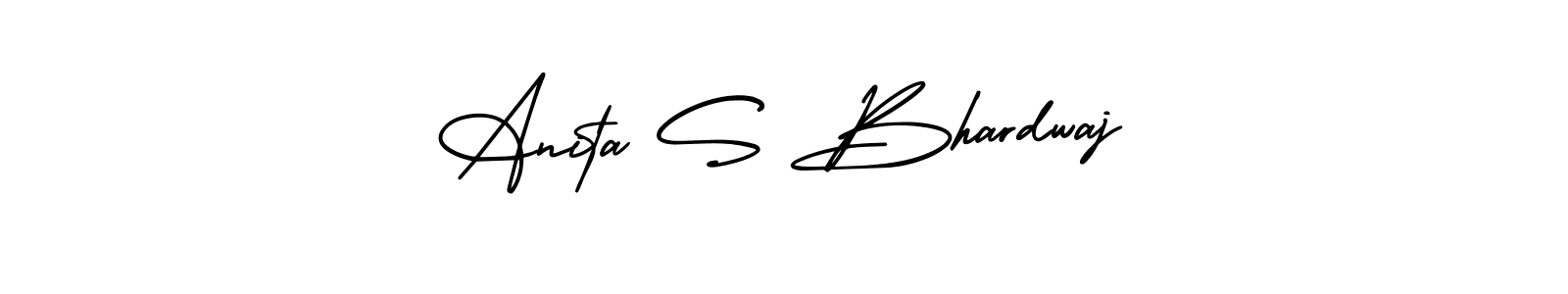 AmerikaSignatureDemo-Regular is a professional signature style that is perfect for those who want to add a touch of class to their signature. It is also a great choice for those who want to make their signature more unique. Get Anita S Bhardwaj name to fancy signature for free. Anita S Bhardwaj signature style 3 images and pictures png