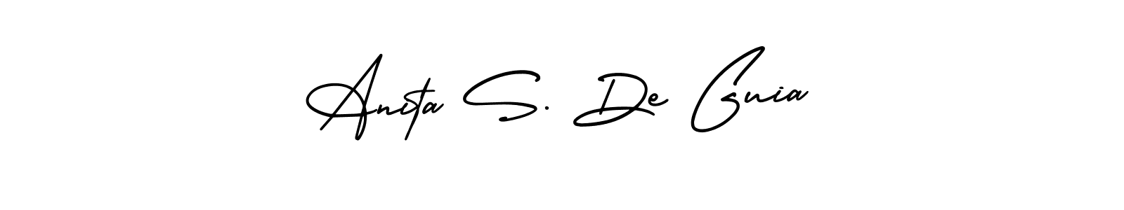 Anita S. De Guia stylish signature style. Best Handwritten Sign (AmerikaSignatureDemo-Regular) for my name. Handwritten Signature Collection Ideas for my name Anita S. De Guia. Anita S. De Guia signature style 3 images and pictures png
