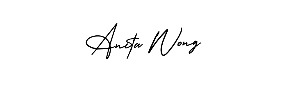Anita Wong stylish signature style. Best Handwritten Sign (AmerikaSignatureDemo-Regular) for my name. Handwritten Signature Collection Ideas for my name Anita Wong. Anita Wong signature style 3 images and pictures png