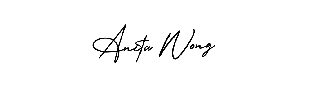 Anita Wong stylish signature style. Best Handwritten Sign (AmerikaSignatureDemo-Regular) for my name. Handwritten Signature Collection Ideas for my name Anita Wong. Anita Wong signature style 3 images and pictures png