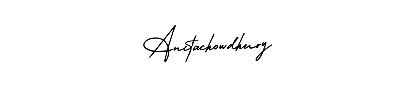 Anitachowdhury stylish signature style. Best Handwritten Sign (AmerikaSignatureDemo-Regular) for my name. Handwritten Signature Collection Ideas for my name Anitachowdhury. Anitachowdhury signature style 3 images and pictures png