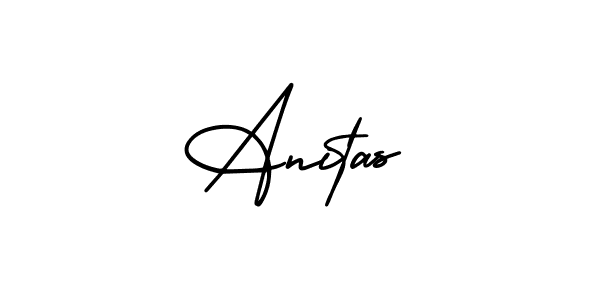 How to make Anitas signature? AmerikaSignatureDemo-Regular is a professional autograph style. Create handwritten signature for Anitas name. Anitas signature style 3 images and pictures png