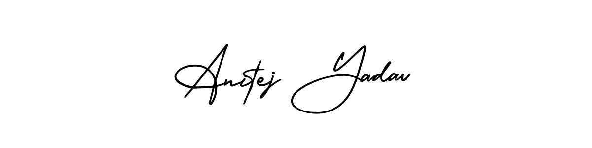Design your own signature with our free online signature maker. With this signature software, you can create a handwritten (AmerikaSignatureDemo-Regular) signature for name Anitej Yadav. Anitej Yadav signature style 3 images and pictures png