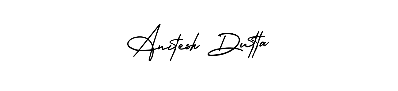 How to make Anitesh Dutta name signature. Use AmerikaSignatureDemo-Regular style for creating short signs online. This is the latest handwritten sign. Anitesh Dutta signature style 3 images and pictures png