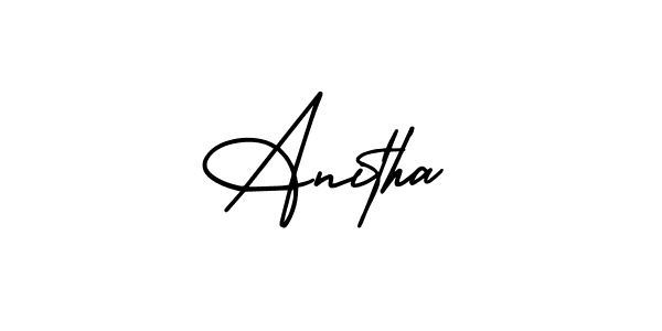 Similarly AmerikaSignatureDemo-Regular is the best handwritten signature design. Signature creator online .You can use it as an online autograph creator for name Anitha. Anitha signature style 3 images and pictures png