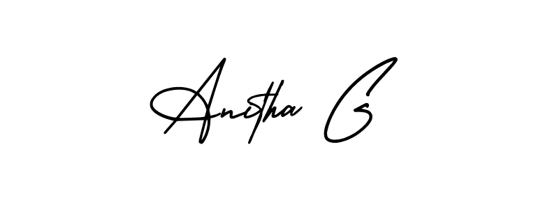 Use a signature maker to create a handwritten signature online. With this signature software, you can design (AmerikaSignatureDemo-Regular) your own signature for name Anitha G. Anitha G signature style 3 images and pictures png