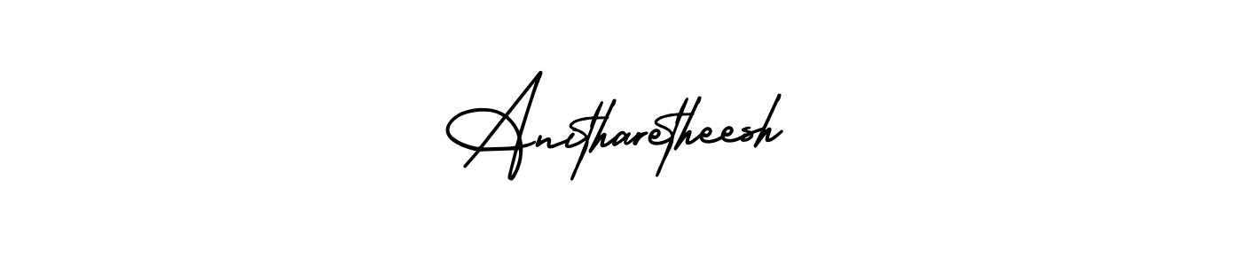 Anitharetheesh stylish signature style. Best Handwritten Sign (AmerikaSignatureDemo-Regular) for my name. Handwritten Signature Collection Ideas for my name Anitharetheesh. Anitharetheesh signature style 3 images and pictures png
