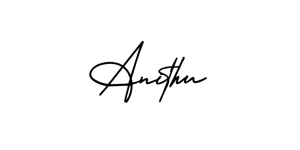 if you are searching for the best signature style for your name Anithu. so please give up your signature search. here we have designed multiple signature styles  using AmerikaSignatureDemo-Regular. Anithu signature style 3 images and pictures png
