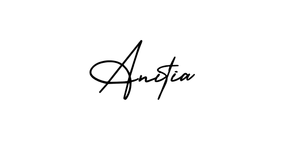 AmerikaSignatureDemo-Regular is a professional signature style that is perfect for those who want to add a touch of class to their signature. It is also a great choice for those who want to make their signature more unique. Get Anitia name to fancy signature for free. Anitia signature style 3 images and pictures png