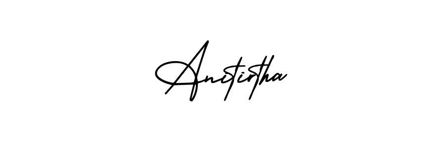 AmerikaSignatureDemo-Regular is a professional signature style that is perfect for those who want to add a touch of class to their signature. It is also a great choice for those who want to make their signature more unique. Get Anitirtha name to fancy signature for free. Anitirtha signature style 3 images and pictures png