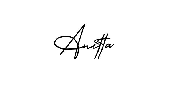 How to Draw Anitta signature style? AmerikaSignatureDemo-Regular is a latest design signature styles for name Anitta. Anitta signature style 3 images and pictures png