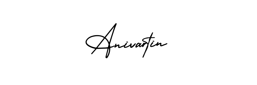 You should practise on your own different ways (AmerikaSignatureDemo-Regular) to write your name (Anivartin) in signature. don't let someone else do it for you. Anivartin signature style 3 images and pictures png