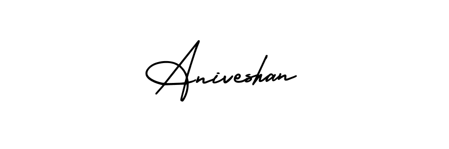 Make a beautiful signature design for name Aniveshan. With this signature (AmerikaSignatureDemo-Regular) style, you can create a handwritten signature for free. Aniveshan signature style 3 images and pictures png