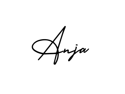 Use a signature maker to create a handwritten signature online. With this signature software, you can design (AmerikaSignatureDemo-Regular) your own signature for name Anja. Anja signature style 3 images and pictures png