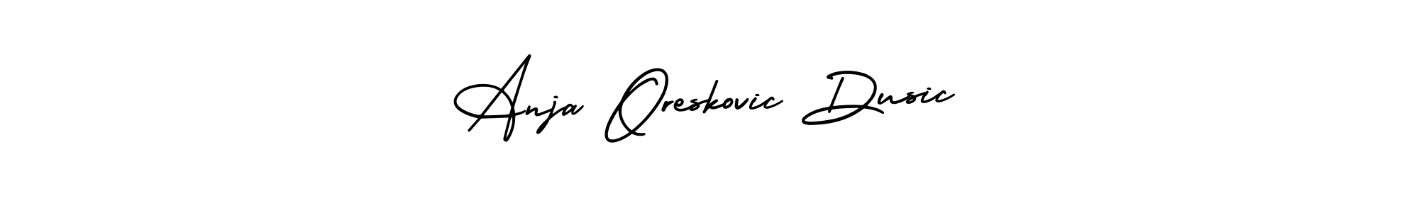 Similarly AmerikaSignatureDemo-Regular is the best handwritten signature design. Signature creator online .You can use it as an online autograph creator for name Anja Oreskovic Dusic. Anja Oreskovic Dusic signature style 3 images and pictures png