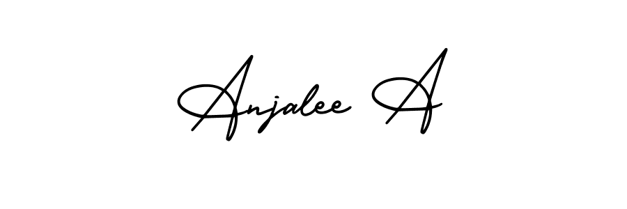 if you are searching for the best signature style for your name Anjalee A. so please give up your signature search. here we have designed multiple signature styles  using AmerikaSignatureDemo-Regular. Anjalee A signature style 3 images and pictures png