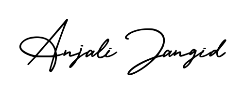 Style your name Anjali Jangid with confidence using AmerikaSignatureDemo-Regular signature design. Simple, elegant, and ready for immediate document use. Anjali Jangid signature style 3 images and pictures png