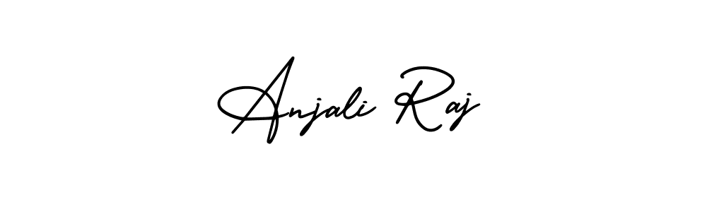 How to make Anjali Raj name signature. Use AmerikaSignatureDemo-Regular style for creating short signs online. This is the latest handwritten sign. Anjali Raj signature style 3 images and pictures png