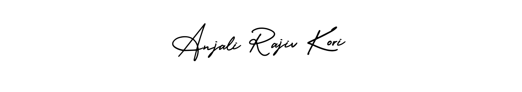 Anjali Rajiv Kori stylish signature style. Best Handwritten Sign (AmerikaSignatureDemo-Regular) for my name. Handwritten Signature Collection Ideas for my name Anjali Rajiv Kori. Anjali Rajiv Kori signature style 3 images and pictures png