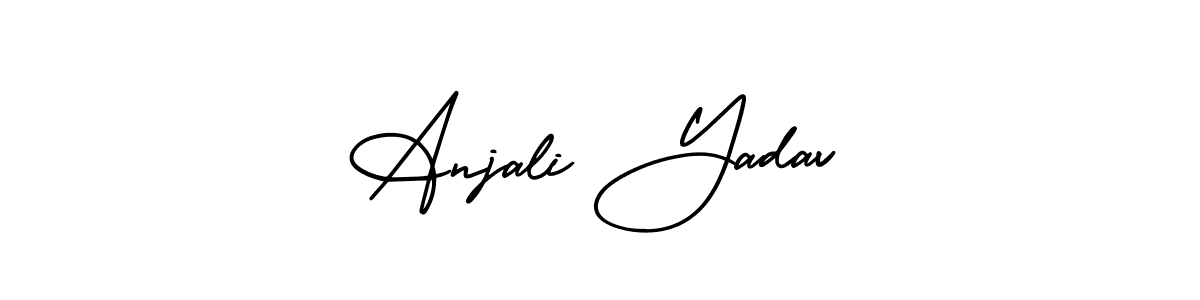 Anjali Yadav stylish signature style. Best Handwritten Sign (AmerikaSignatureDemo-Regular) for my name. Handwritten Signature Collection Ideas for my name Anjali Yadav. Anjali Yadav signature style 3 images and pictures png