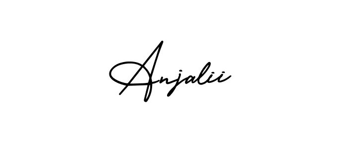 How to make Anjalii signature? AmerikaSignatureDemo-Regular is a professional autograph style. Create handwritten signature for Anjalii name. Anjalii signature style 3 images and pictures png