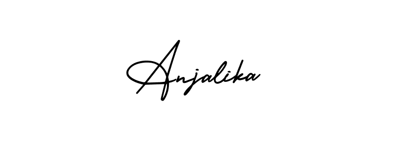 Similarly AmerikaSignatureDemo-Regular is the best handwritten signature design. Signature creator online .You can use it as an online autograph creator for name Anjalika. Anjalika signature style 3 images and pictures png