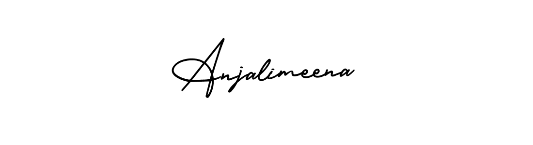 Make a short Anjalimeena signature style. Manage your documents anywhere anytime using AmerikaSignatureDemo-Regular. Create and add eSignatures, submit forms, share and send files easily. Anjalimeena signature style 3 images and pictures png