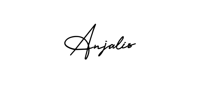 How to make Anjalis signature? AmerikaSignatureDemo-Regular is a professional autograph style. Create handwritten signature for Anjalis name. Anjalis signature style 3 images and pictures png