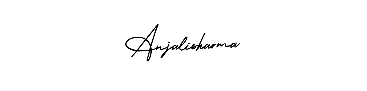 How to make Anjalisharma name signature. Use AmerikaSignatureDemo-Regular style for creating short signs online. This is the latest handwritten sign. Anjalisharma signature style 3 images and pictures png