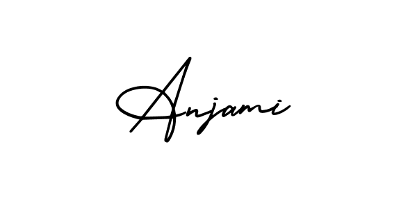 Best and Professional Signature Style for Anjami. AmerikaSignatureDemo-Regular Best Signature Style Collection. Anjami signature style 3 images and pictures png