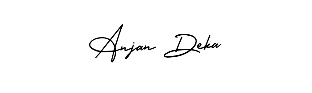 It looks lik you need a new signature style for name Anjan Deka. Design unique handwritten (AmerikaSignatureDemo-Regular) signature with our free signature maker in just a few clicks. Anjan Deka signature style 3 images and pictures png