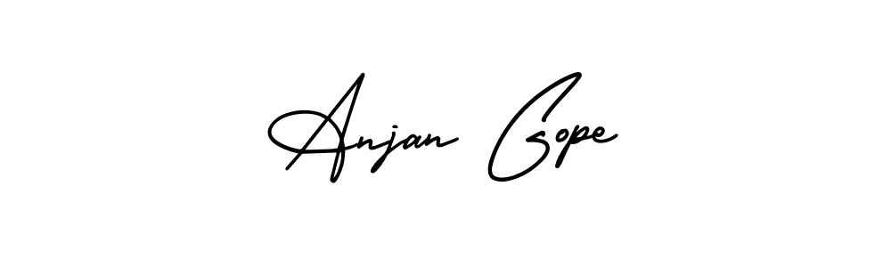 Anjan Gope stylish signature style. Best Handwritten Sign (AmerikaSignatureDemo-Regular) for my name. Handwritten Signature Collection Ideas for my name Anjan Gope. Anjan Gope signature style 3 images and pictures png