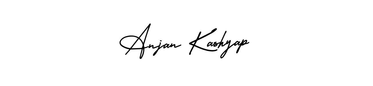 How to make Anjan Kashyap signature? AmerikaSignatureDemo-Regular is a professional autograph style. Create handwritten signature for Anjan Kashyap name. Anjan Kashyap signature style 3 images and pictures png