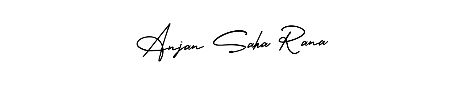 Make a beautiful signature design for name Anjan Saha Rana. With this signature (AmerikaSignatureDemo-Regular) style, you can create a handwritten signature for free. Anjan Saha Rana signature style 3 images and pictures png
