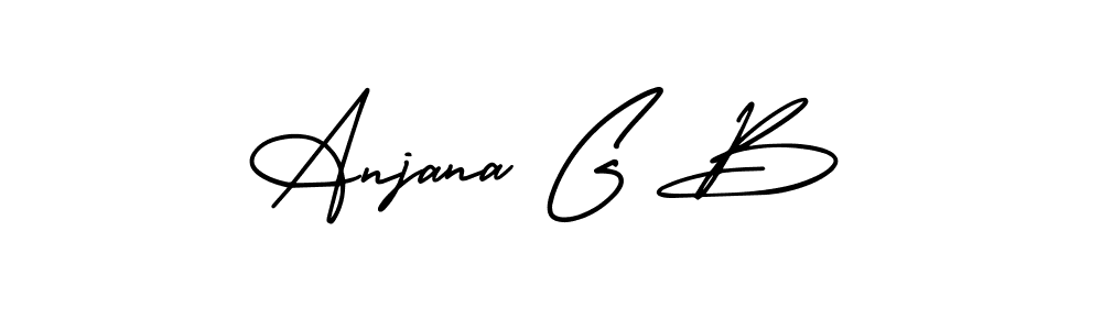 Make a beautiful signature design for name Anjana G B. Use this online signature maker to create a handwritten signature for free. Anjana G B signature style 3 images and pictures png