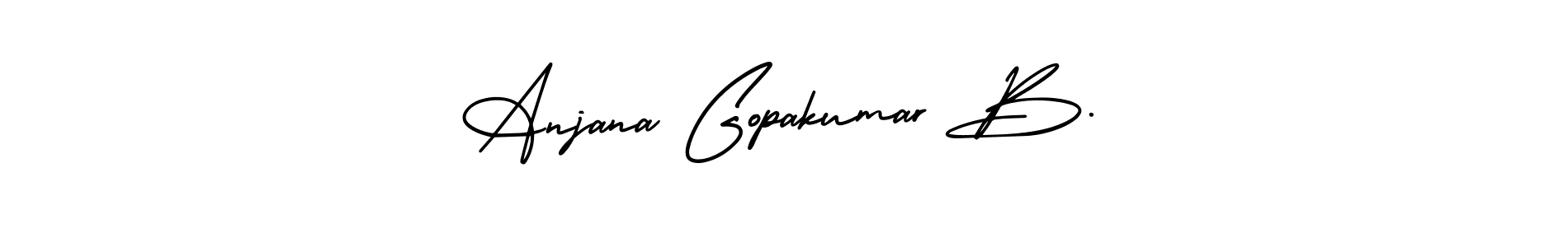 It looks lik you need a new signature style for name Anjana Gopakumar B.. Design unique handwritten (AmerikaSignatureDemo-Regular) signature with our free signature maker in just a few clicks. Anjana Gopakumar B. signature style 3 images and pictures png