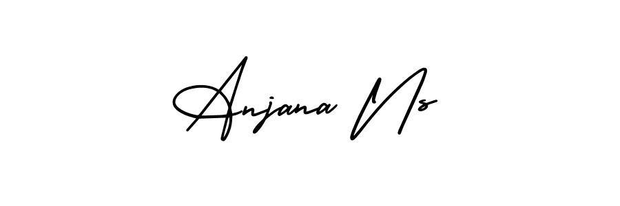 How to make Anjana Ns name signature. Use AmerikaSignatureDemo-Regular style for creating short signs online. This is the latest handwritten sign. Anjana Ns signature style 3 images and pictures png