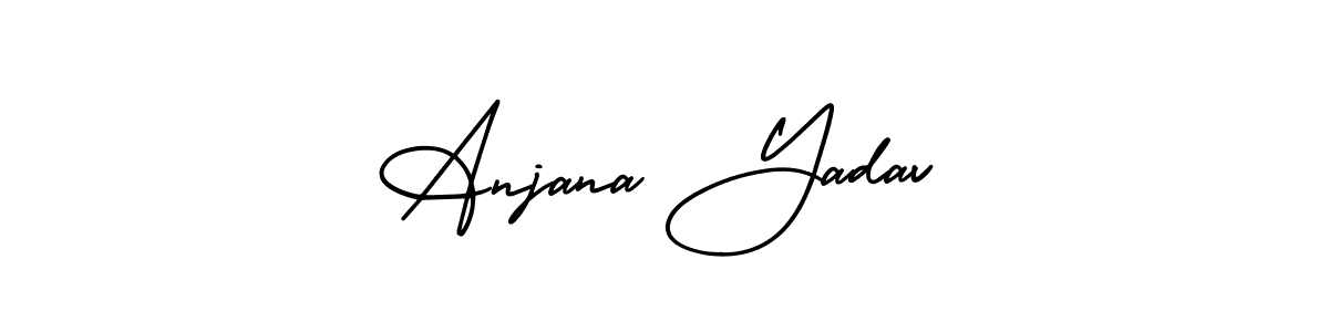 How to make Anjana Yadav signature? AmerikaSignatureDemo-Regular is a professional autograph style. Create handwritten signature for Anjana Yadav name. Anjana Yadav signature style 3 images and pictures png