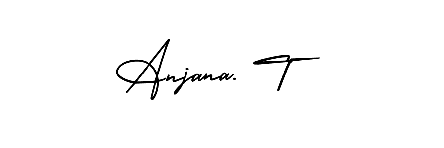 AmerikaSignatureDemo-Regular is a professional signature style that is perfect for those who want to add a touch of class to their signature. It is also a great choice for those who want to make their signature more unique. Get Anjana. T name to fancy signature for free. Anjana. T signature style 3 images and pictures png