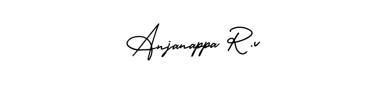 Create a beautiful signature design for name Anjanappa R.v. With this signature (AmerikaSignatureDemo-Regular) fonts, you can make a handwritten signature for free. Anjanappa R.v signature style 3 images and pictures png