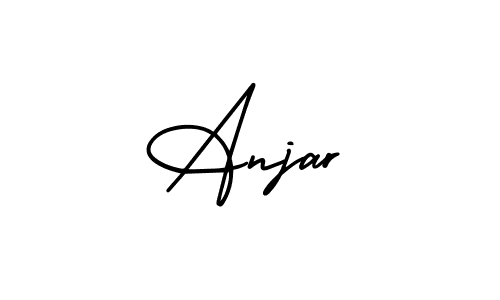 You should practise on your own different ways (AmerikaSignatureDemo-Regular) to write your name (Anjar) in signature. don't let someone else do it for you. Anjar signature style 3 images and pictures png