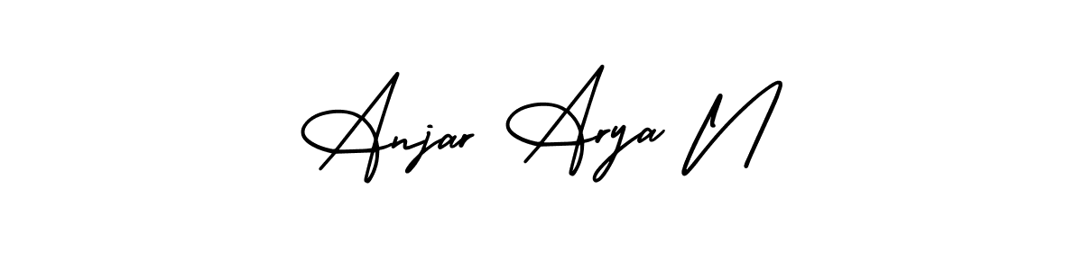 See photos of Anjar Arya N official signature by Spectra . Check more albums & portfolios. Read reviews & check more about AmerikaSignatureDemo-Regular font. Anjar Arya N signature style 3 images and pictures png
