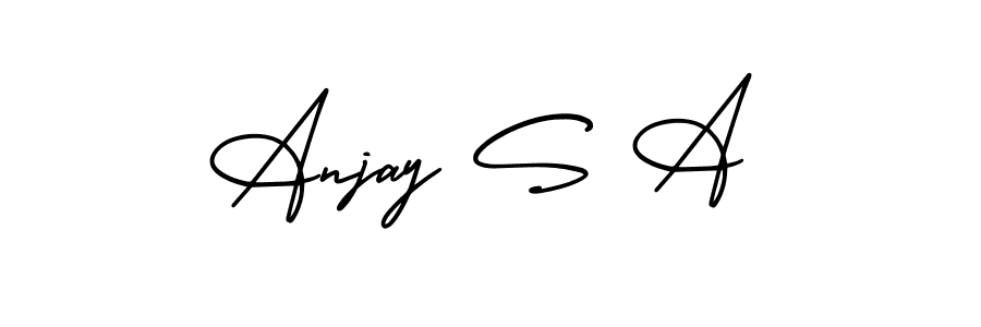 Best and Professional Signature Style for Anjay S A. AmerikaSignatureDemo-Regular Best Signature Style Collection. Anjay S A signature style 3 images and pictures png