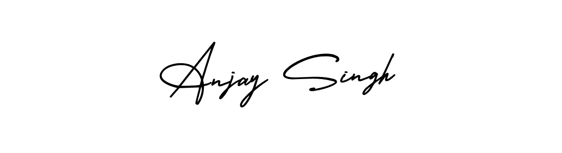 Best and Professional Signature Style for Anjay Singh. AmerikaSignatureDemo-Regular Best Signature Style Collection. Anjay Singh signature style 3 images and pictures png