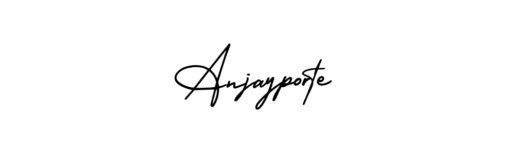 Similarly AmerikaSignatureDemo-Regular is the best handwritten signature design. Signature creator online .You can use it as an online autograph creator for name Anjayporte. Anjayporte signature style 3 images and pictures png